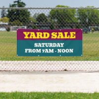 Bannière personnalisée de vente de cour