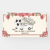 bannière personnalisée de voiture juste mariée (Horizontal)