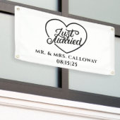 bannière personnalisée de voiture juste mariée (Bâtiment extérieur)