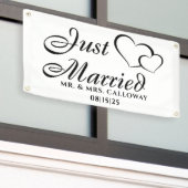 bannière personnalisée de voiture juste mariée (Bâtiment extérieur)