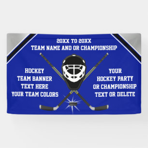 Bannière personnalisée d'hockey en VOS COULEURS