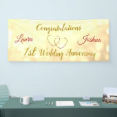 Bannière personnalisée du 1er anniversaire du Mari (Salon professionnel)