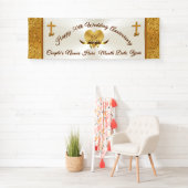 Bannière personnalisée du 50e anniversaire du Mari (En situation)