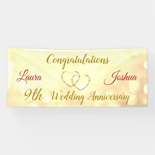 Bannière personnalisée du 9e anniversaire du Maria (Horizontal)