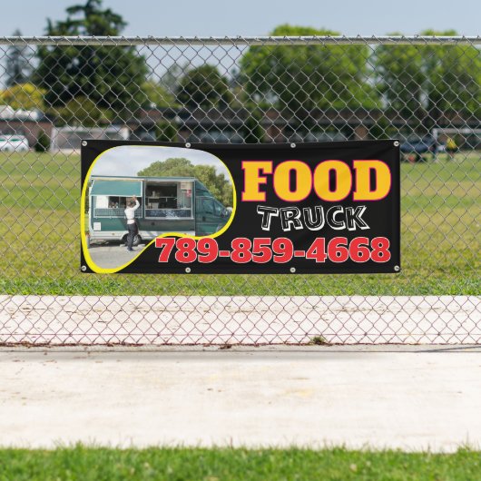 Bannière personnalisée du camion alimentaire (En situation)