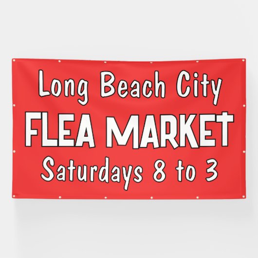 Bannière personnalisée du marché aux puces (Horizontal)
