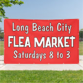 Bannière personnalisée du marché aux puces (Dehors)