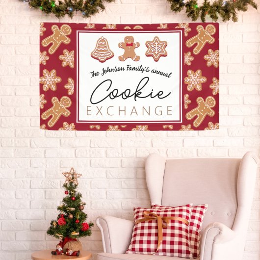 Bannière personnalisée Échange de cookies de Noël
