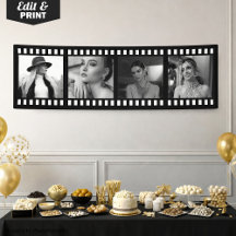 Bannière personnalisée en bande de film photo, soi