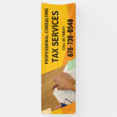 Bannière personnalisée extérieure de conseil fisca (Vertical)