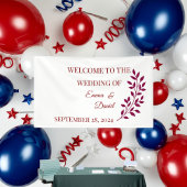 Bannière personnalisée Flore Noir Rouge Blanc | An