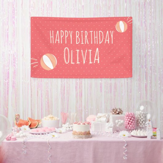 Bannière personnalisée illustrée de la fête de bas (Fête)