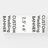 Bannière personnalisée mariage 2,5 pouces x 6 pouc (Horizontal)