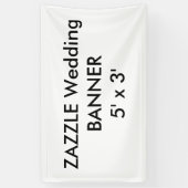 Bannière personnalisée mariage 5' x 3' (Vertical)