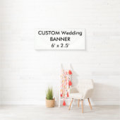 Bannière personnalisée mariage 6' x 2,5' (En situation)