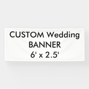 Bannière personnalisée mariage 6' x 2,5'