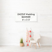 Bannière personnalisée mariage 6' x 2,5' (En situation)