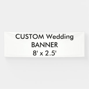 Bannière personnalisée mariage 8' x 2,5'