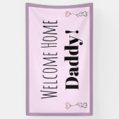 Bannière personnalisée mignonne rose à la maison (Vertical)