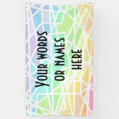 Bannière personnalisée Pastel Rainbow (Vertical)