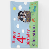 Bannière personnalisée Pirate Birthday (Vertical)