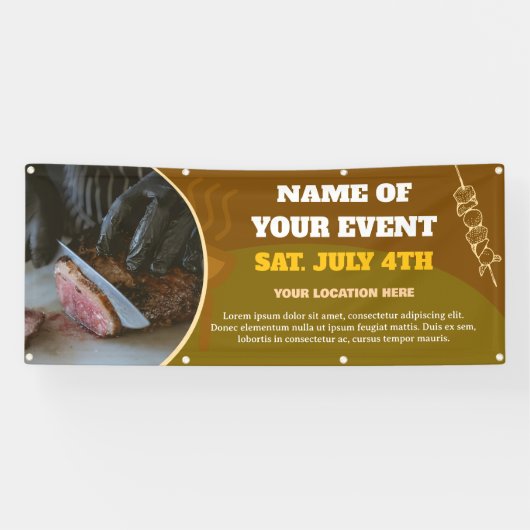 Bannière personnalisée pour événement barbecue (Horizontal)
