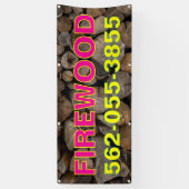 Bannière personnalisée pour la vente de bois de ch (Vertical)