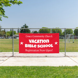 Bannière personnalisée pour l'école biblique de va