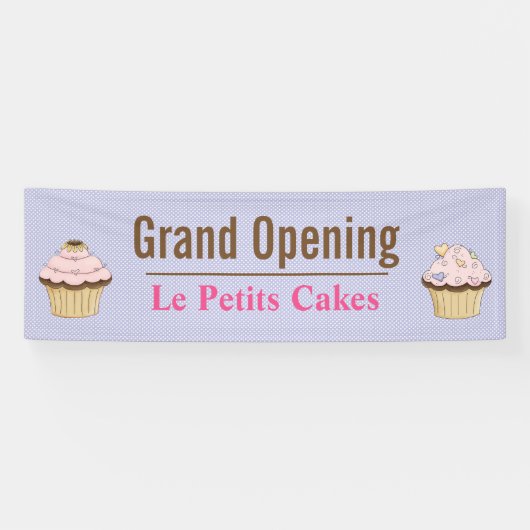 Bannière personnalisée pour l'entreprise de Cupcak (Horizontal)