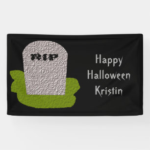Bannière personnalisée RIP Tombstone