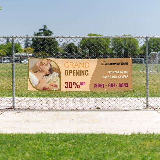 Bannière personnalisée spa Grand Ouverture (En situation)