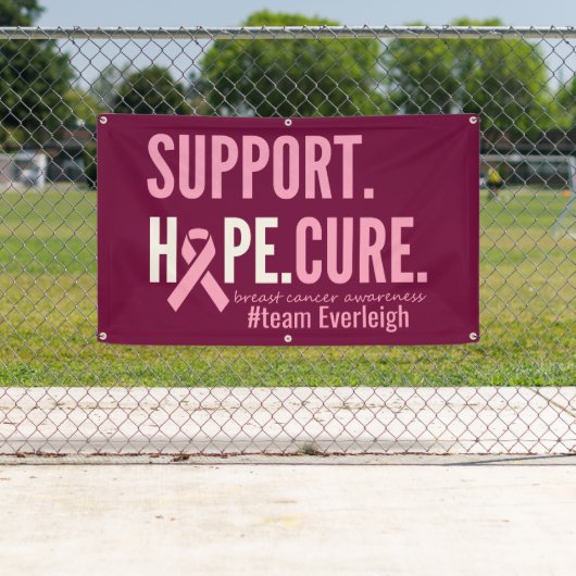 Bannière personnalisée sur mesure pour cancer du s (En situation)