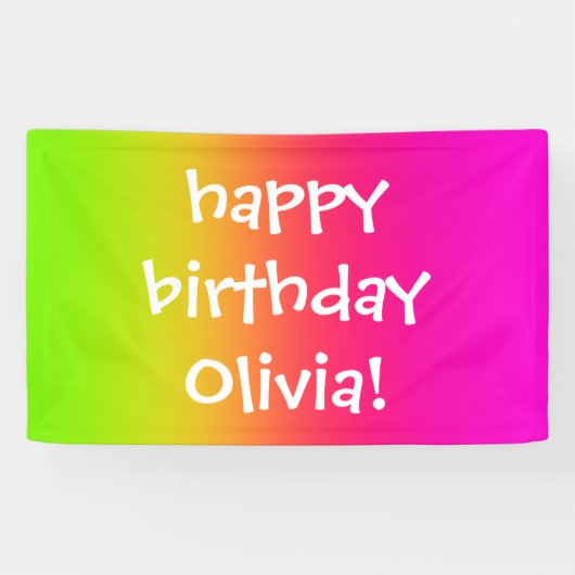 Bannière personnalisée Tutti Frutti Gradient (Horizontal)