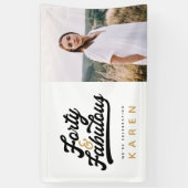 Bannière photo 40 et fabuleuse anniversaire (Vertical)