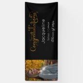 Bannière photo Black and Gold Graduation (Vertical)