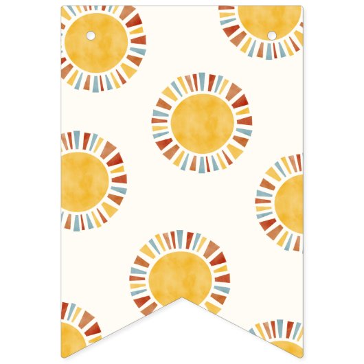 Bannière photo Boho Sun 1er anniversaire (Premier drapeau)