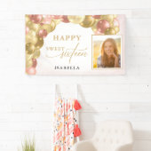 Bannière photo de 16 partis avec l'arc de ballon H (En situation)