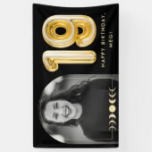 Bannière photo du 19e anniversaire de l'or céleste (Vertical)