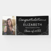 Bannière photo Elegant Black Silver 2023 Graduatio (Horizontal)