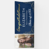 Bannière photo Elegant Navy Gold 2023 Graduation (Vertical)