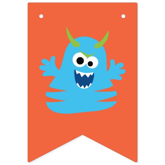 Bannière photo mensuelle petit monstre 1er anniver (Deuxième drapeau)