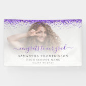 Bannière photo Parties scintillant violet Script 2 (Horizontal)