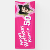 Bannière photo personnalisée 50e anniversaire (Vertical)