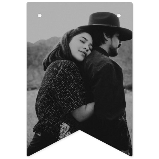 Bannière photo personnalisée Décor Fête des mariée (Premier drapeau)