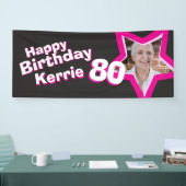 Bannière photo personnalisée pour 80e anniversaire (Salon professionnel)