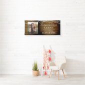 Bannière photo Rustic Wood String Lights Graduatio (En situation)