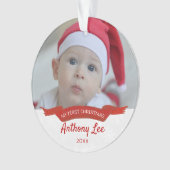Bannière photo simple de Noël pour bébé (devant)