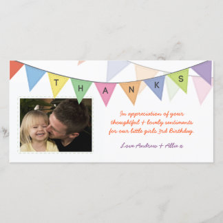Bannière Photocard brillant de Merci de cadeau