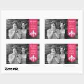 Bannière Pink Chic Flourish Enregistrer Stickers D (Feuille)