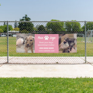 Bannière Pink Pet Business avec 2 photos et logo